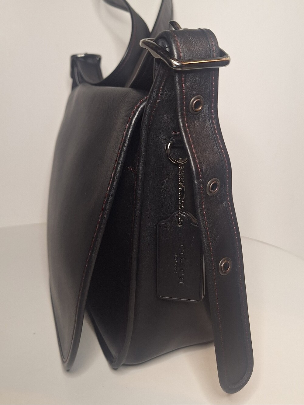Coach Saddle Bag 75th Anniversary Leather Purse Crossbody 55298 Black Re-edition - Picture 3 of 16